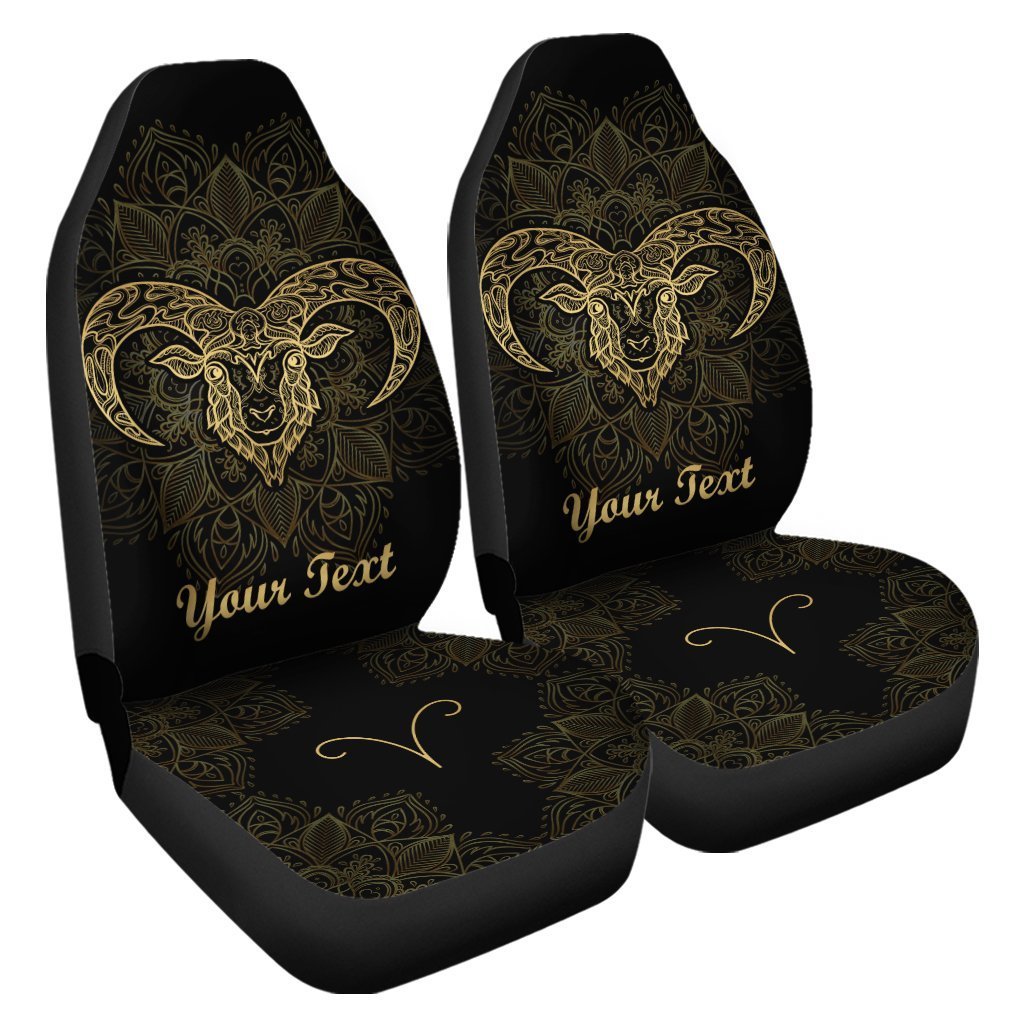 Personalized Aries Car Seat Covers Custom Zodiac Sign Aries Car Accessories - Gearcarcover - 3