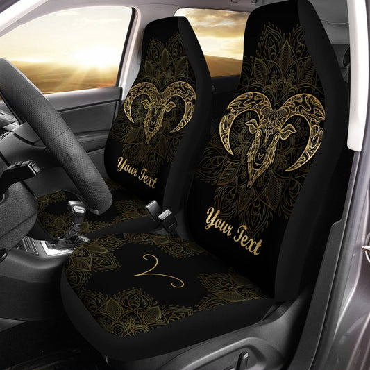 Personalized Aries Car Seat Covers Custom Zodiac Sign Aries Car Accessories - Gearcarcover - 1