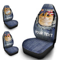 Personalized British Short Hair Cat Car Seat Covers Custom Couple Car Acessories Anniversary - Gearcarcover - 4