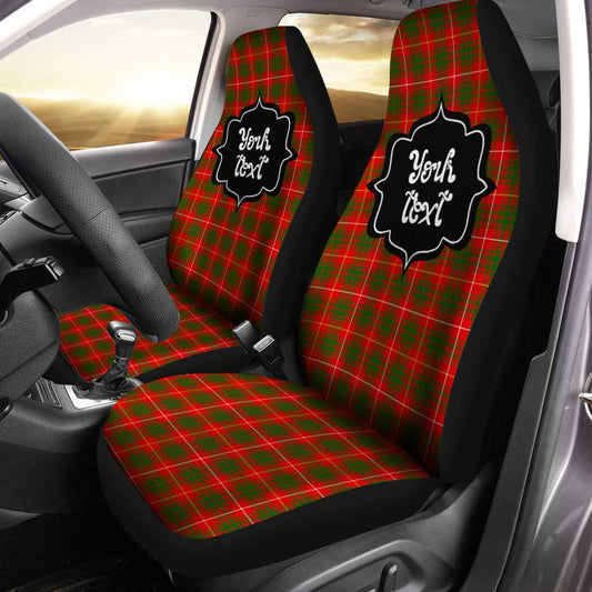 Personalized Bruce Tartan Car Seat Covers Custom Name Car Accessories - Gearcarcover - 1