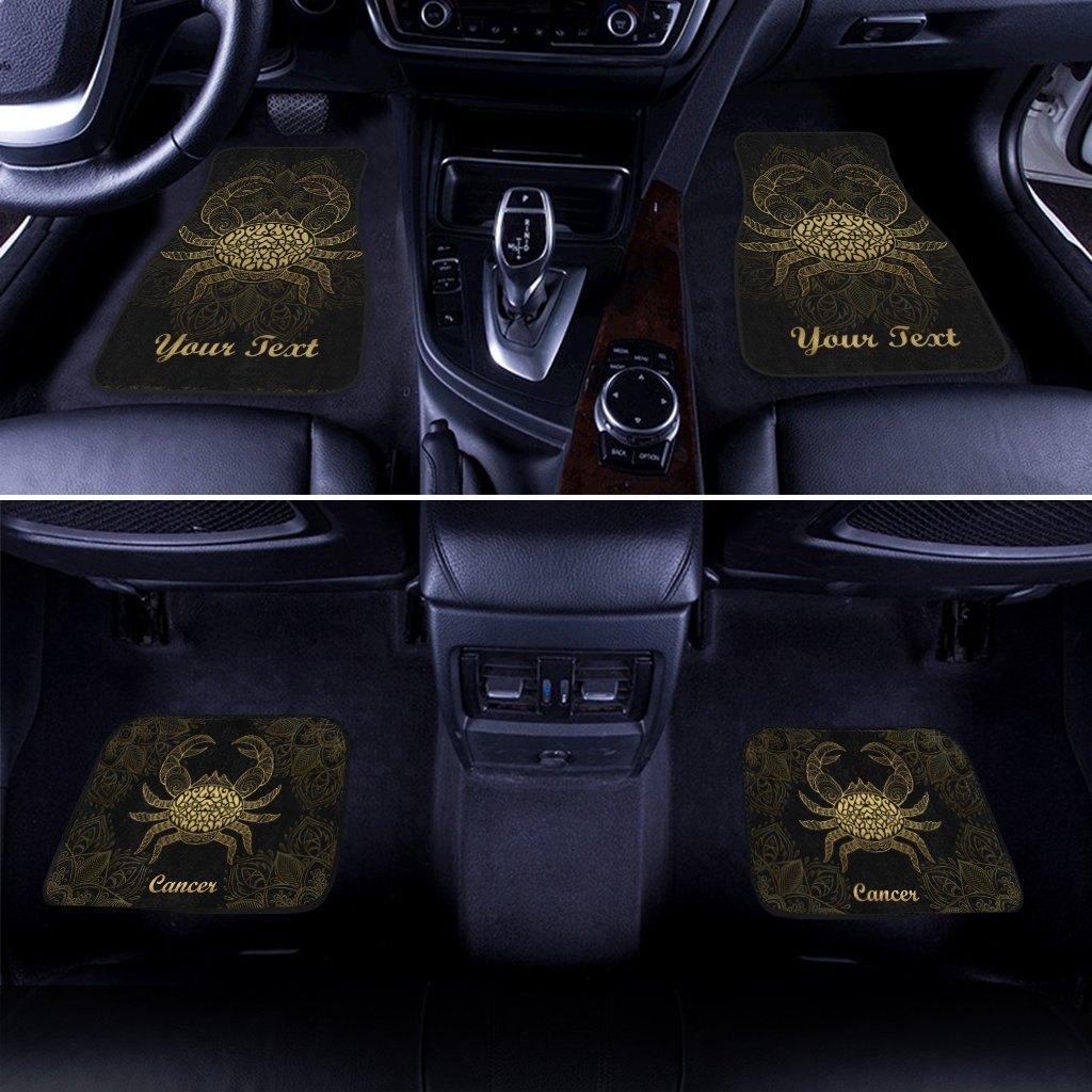 Personalized Cancer Car Floor Mats Custom Zodiac Sign Cancer Car Accessories - Gearcarcover - 2