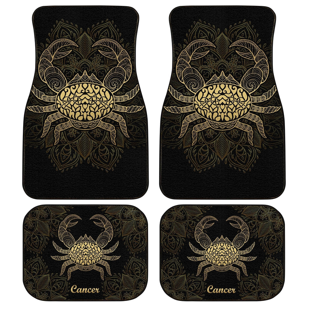 Personalized Cancer Car Floor Mats Custom Zodiac Sign Cancer Car Accessories - Gearcarcover - 5