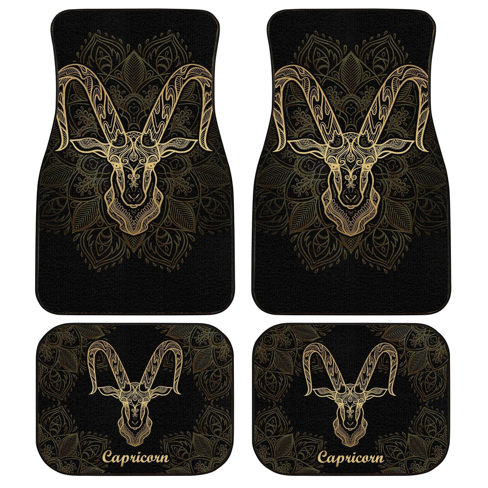 Personalized Capricorn Car Floor Mats Custom Name Zodiac Car Accessories - Gearcarcover - 5