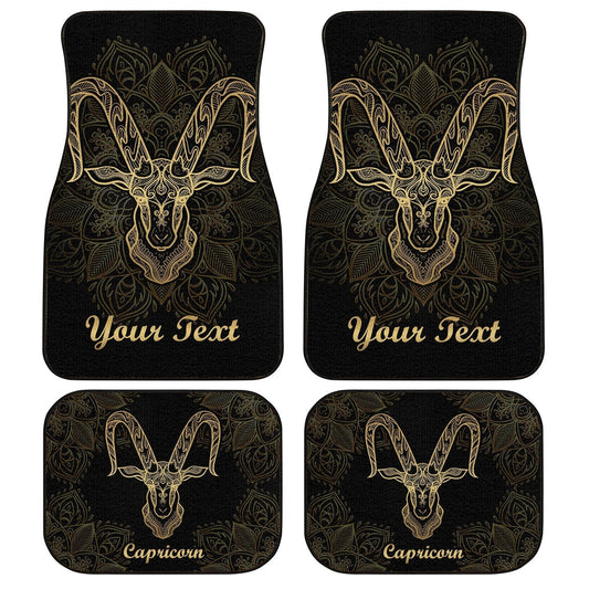 Personalized Capricorn Car Floor Mats Custom Name Zodiac Car Accessories - Gearcarcover - 1