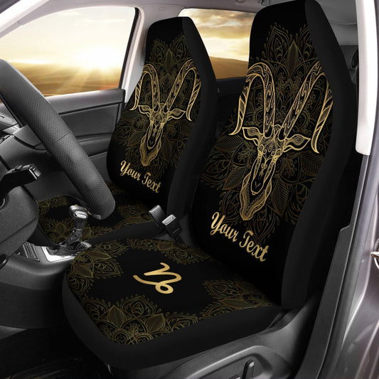 Personalized Capricorn Car Seat Covers Custom Zodiac Sign Car Accessories - Gearcarcover - 2