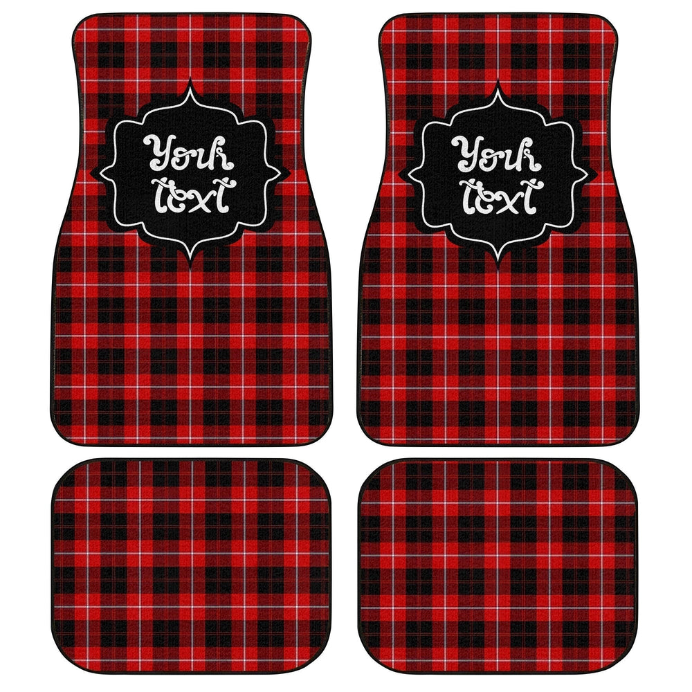 Personalized Cunningham Tartan Car Floor Mats Custom Name Car Accessories - Gearcarcover - 1