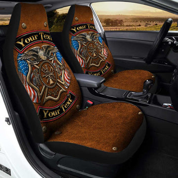 Personalized Firefighter Car Seat Covers Custom Name Car Accessories - Gearcarcover - 1