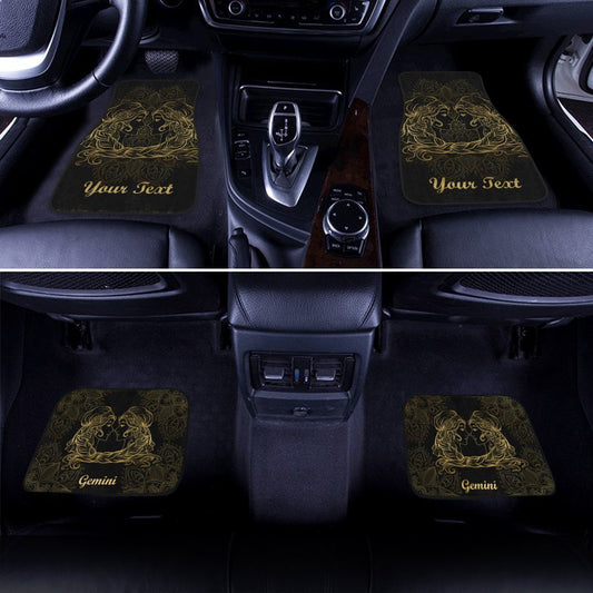 Personalized Gemini Car Floor Mats Custom Zodiac Sign Gemini Car Accessories - Gearcarcover - 2