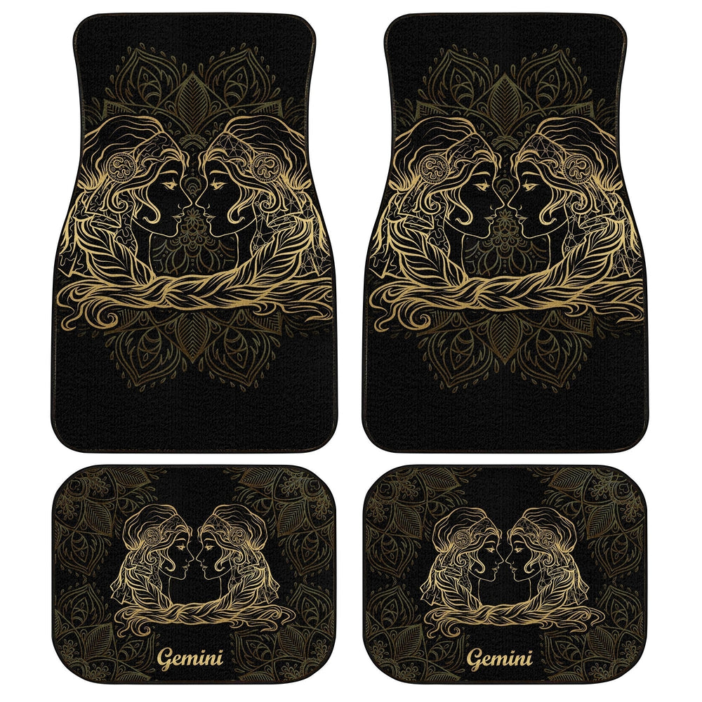 Personalized Gemini Car Floor Mats Custom Zodiac Sign Gemini Car Accessories - Gearcarcover - 5