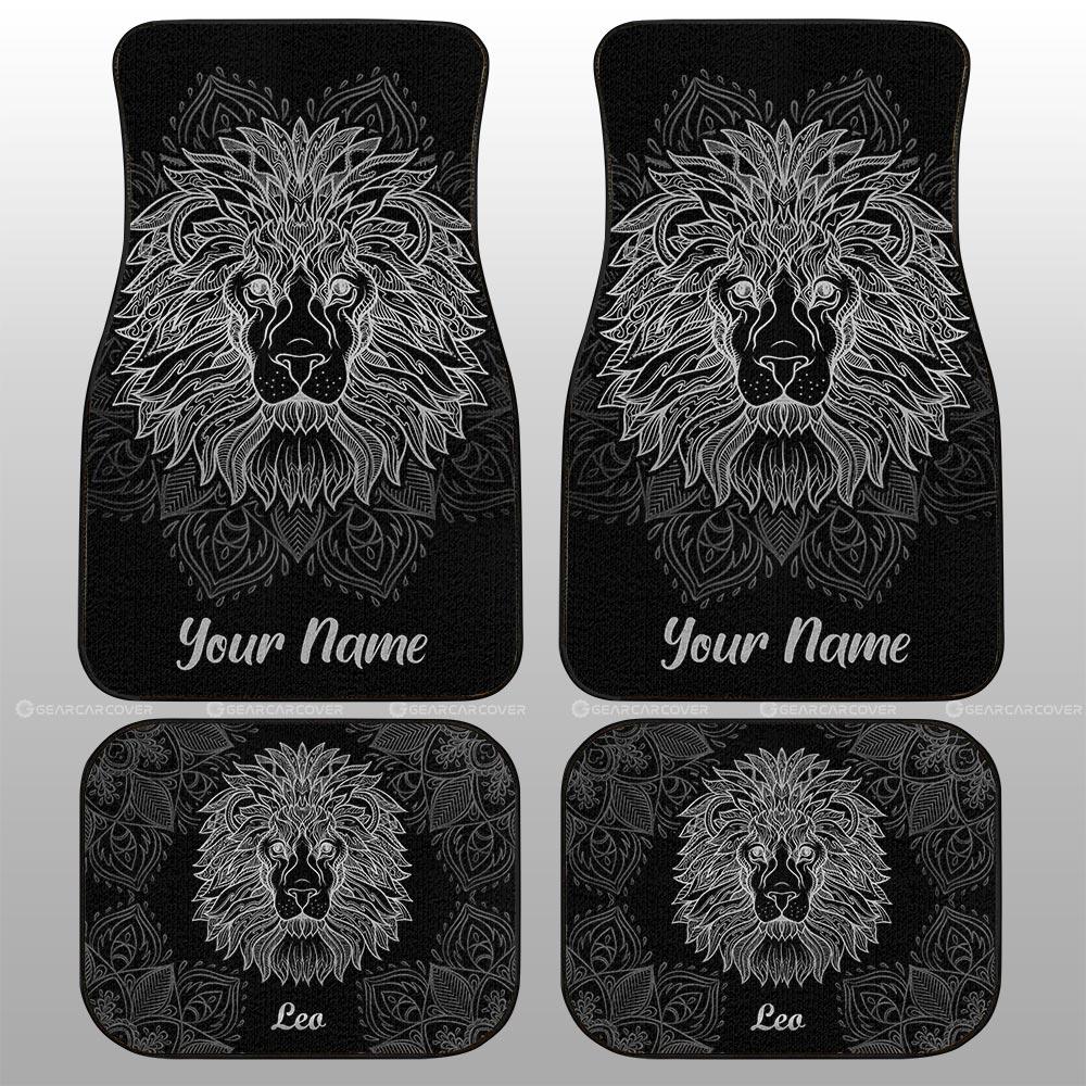 Personalized Leo Car Floor Mats Customize Name Zodiac Car Accessories - Gearcarcover - 2