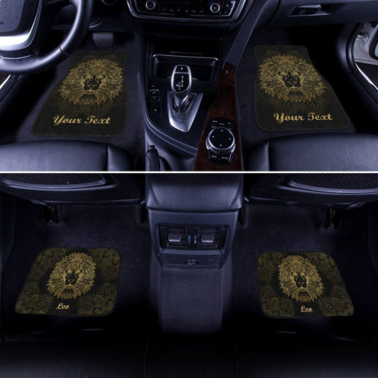 Personalized Leo Car Floor Mats Customize Name Zodiac Car Accessories - Gearcarcover - 2