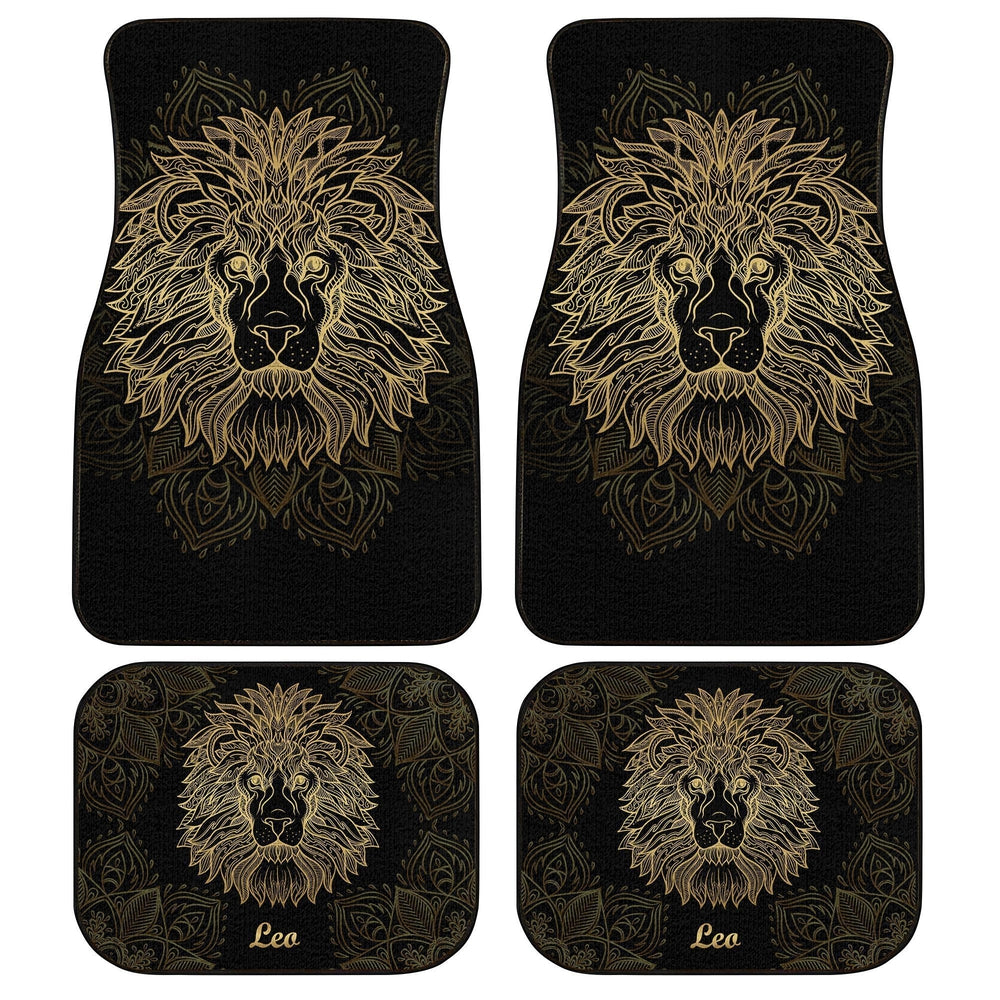 Personalized Leo Car Floor Mats Customize Name Zodiac Car Accessories - Gearcarcover - 5