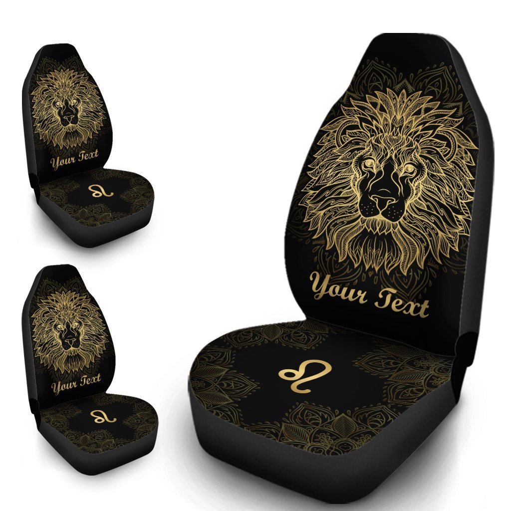 Personalized Leo Car Seat Covers Custom Zodiac Sign Car Accessories - Gearcarcover - 1