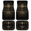 Personalized Libra Car Floor Mats Custom Zodiac Sign Libra Car Accessories - Gearcarcover - 5