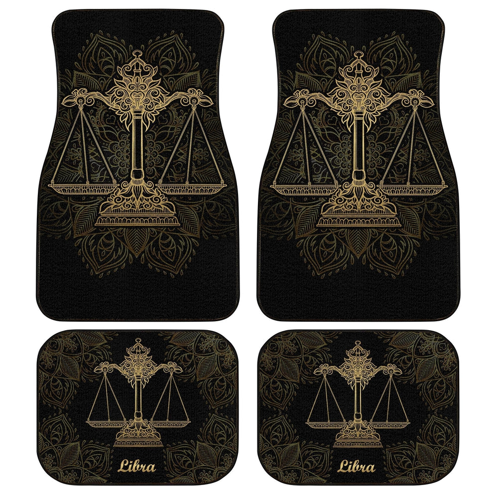 Personalized Libra Car Floor Mats Custom Zodiac Sign Libra Car Accessories - Gearcarcover - 5