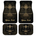 Personalized Libra Car Floor Mats Custom Zodiac Sign Libra Car Accessories - Gearcarcover - 1