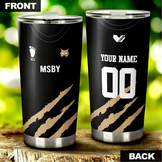 Personalized MSBY Black Jackal Tumbler Cup Custom Anime Haikyuu Accessories - Gearcarcover - 1