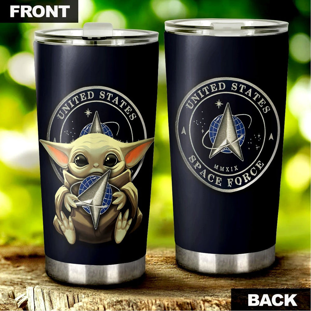 Personalized Military US Space Force Tumbler Cup Custom Name Car Accessories - Gearcarcover - 4