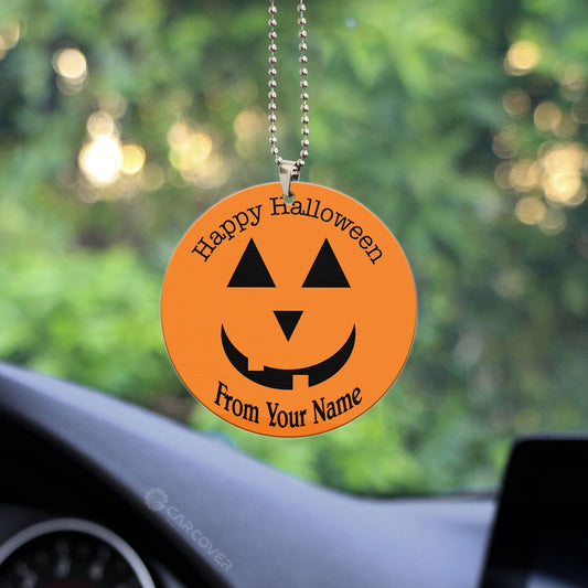Personalized Name Pumpkin Ornament Custom Car Accessories Halloween Decorations - Gearcarcover - 2