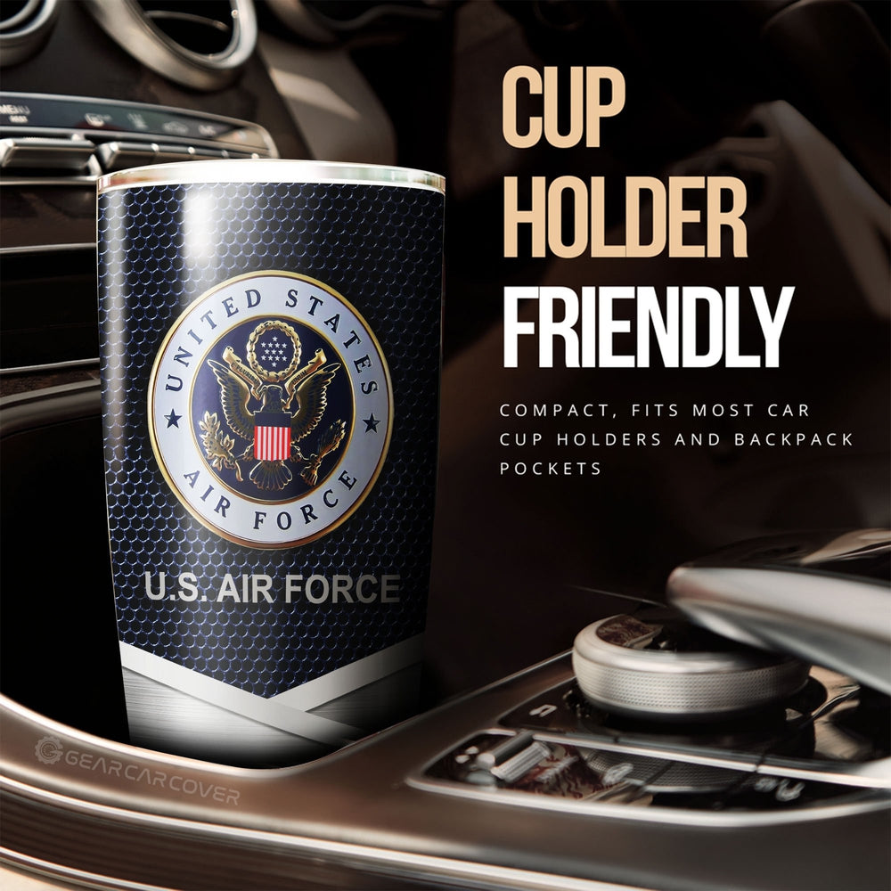 Personalized Name United States Air Force Tumbler Cup Custom Car Accessories - Gearcarcover - 3