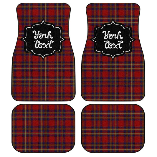Personalized Oliver Tartan Car Floor Mats Custom Name Car Accessories - Gearcarcover - 1