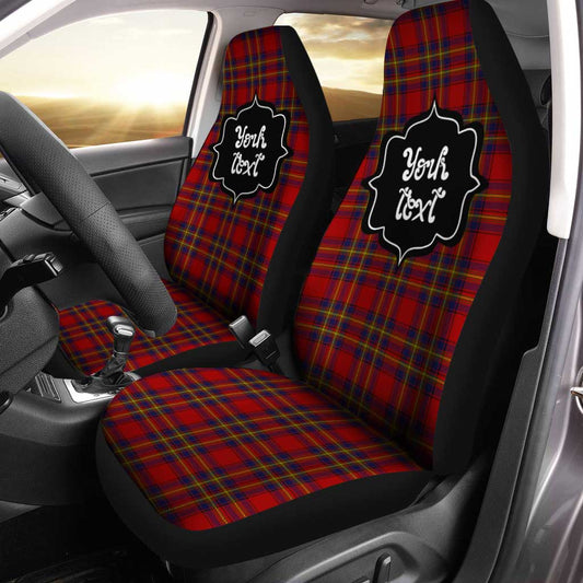 Personalized Oliver Tartan Car Seat Covers Custom Name Car Accessories - Gearcarcover - 1