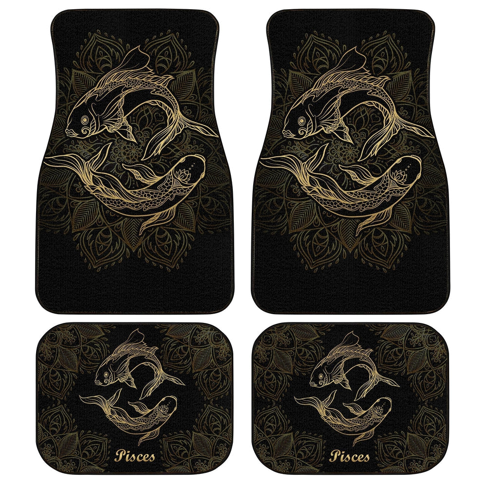 Personalized Pisces Car Floor Mats Custom Zodiac Sign Pisces Car Accessories - Gearcarcover - 5