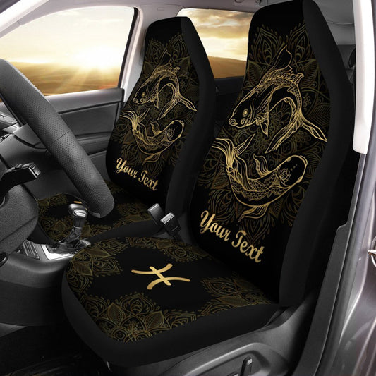 Personalized Pisces Car Seat Covers Custom Zodiac Sign Car Accessories - Gearcarcover - 2