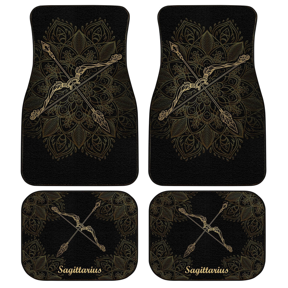 Personalized Sagittarius Car Floor Mats Custom Zodiac Sign Sagittarius Car Accessories - Gearcarcover - 5