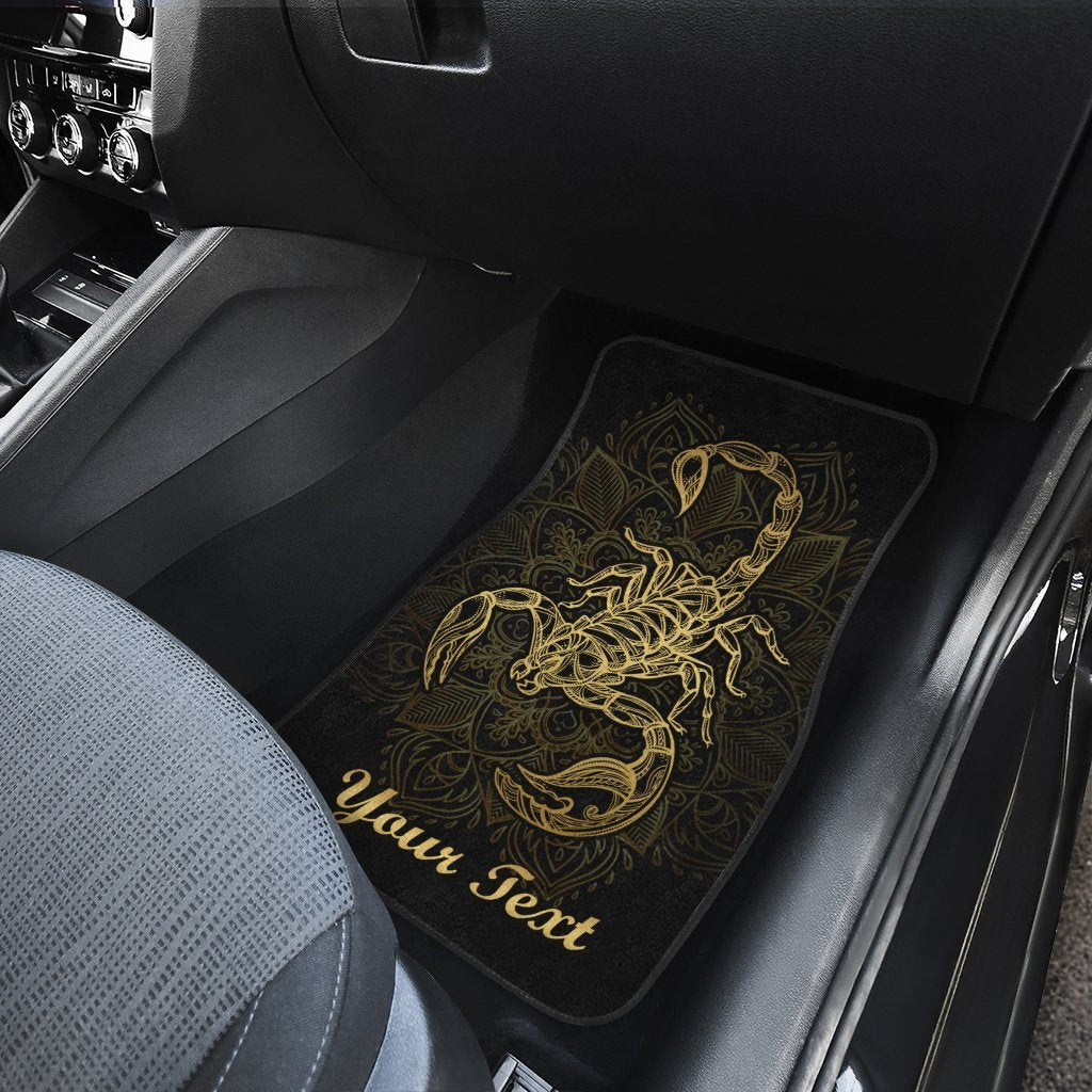 Personalized Scorpio Car Floor Mats Custom Zodiac Sign Scorpio Car Accessories - Gearcarcover - 4