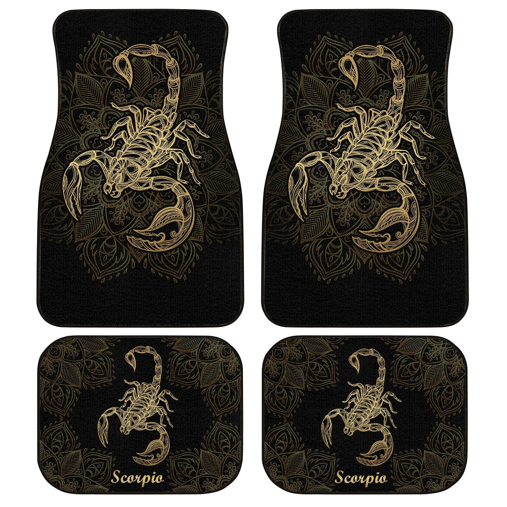 Personalized Scorpio Car Floor Mats Custom Zodiac Sign Scorpio Car Accessories - Gearcarcover - 5