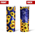 Personalized Sunflower Tall Glitter Tumbler - Gearcarcover - 2