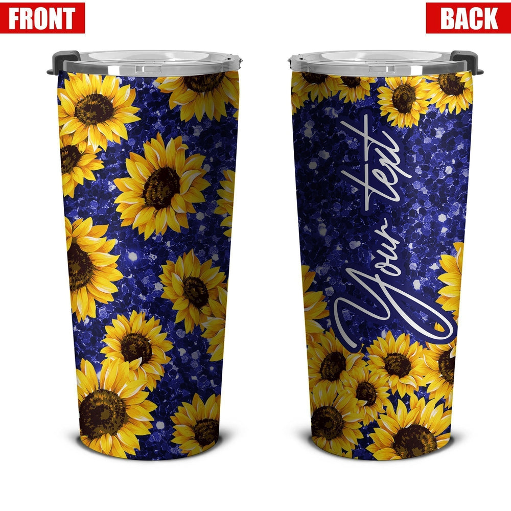 Personalized Sunflower Tumbler Cup Custom Stainless Steel - Gearcarcover - 4