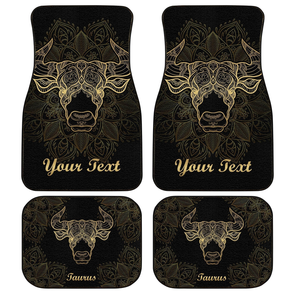 Personalized Taurus Car Floor Mats Custom Zodiac Sign Taurus Car Accessories - Gearcarcover - 1