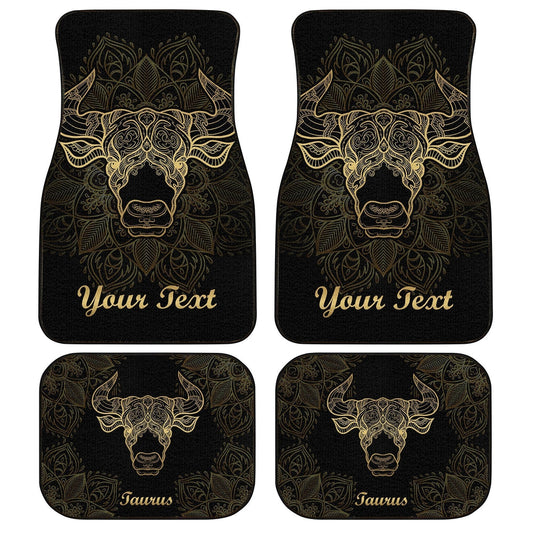 Personalized Taurus Car Floor Mats Custom Zodiac Sign Taurus Car Accessories - Gearcarcover - 1