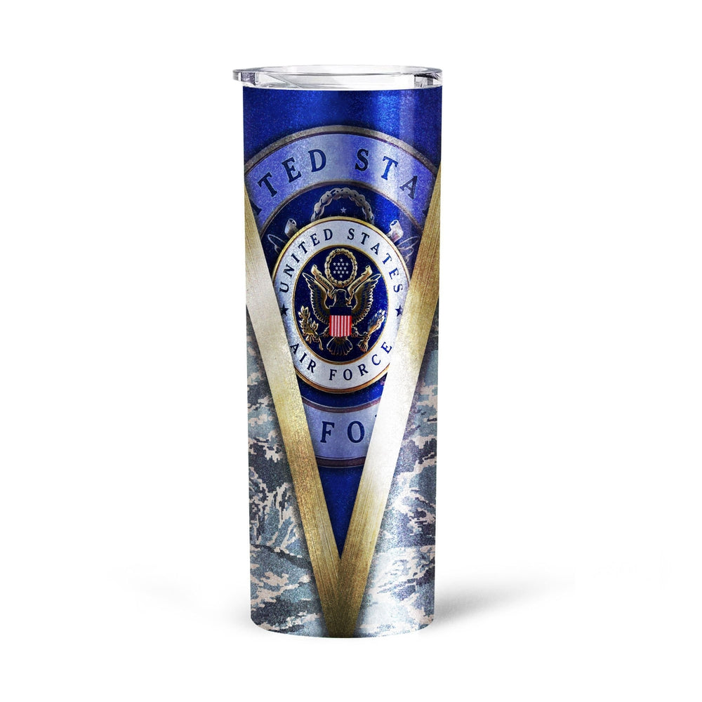 Personalized US Air Force Custom Tall Glitter Tumbler - Gearcarcover - 4