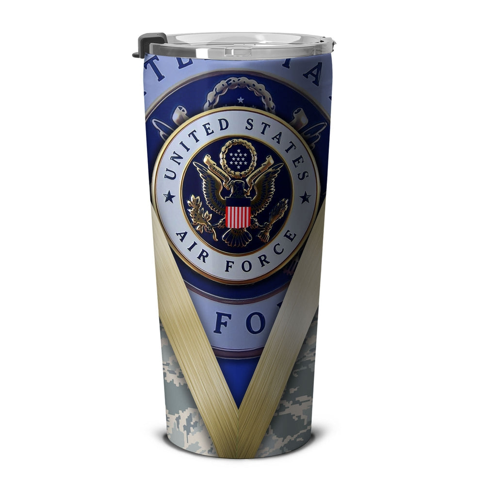 Personalized US Air Force Custom Tumbler Stainless Steel - Gearcarcover - 5