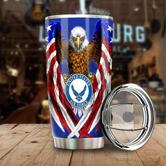 Personalized US Air Force Tumbler Stainless Steel - Gearcarcover - 2