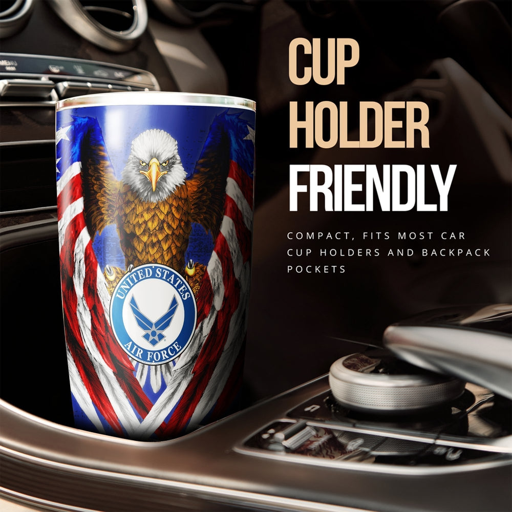 Personalized US Air Force Tumbler Stainless Steel - Gearcarcover - 3