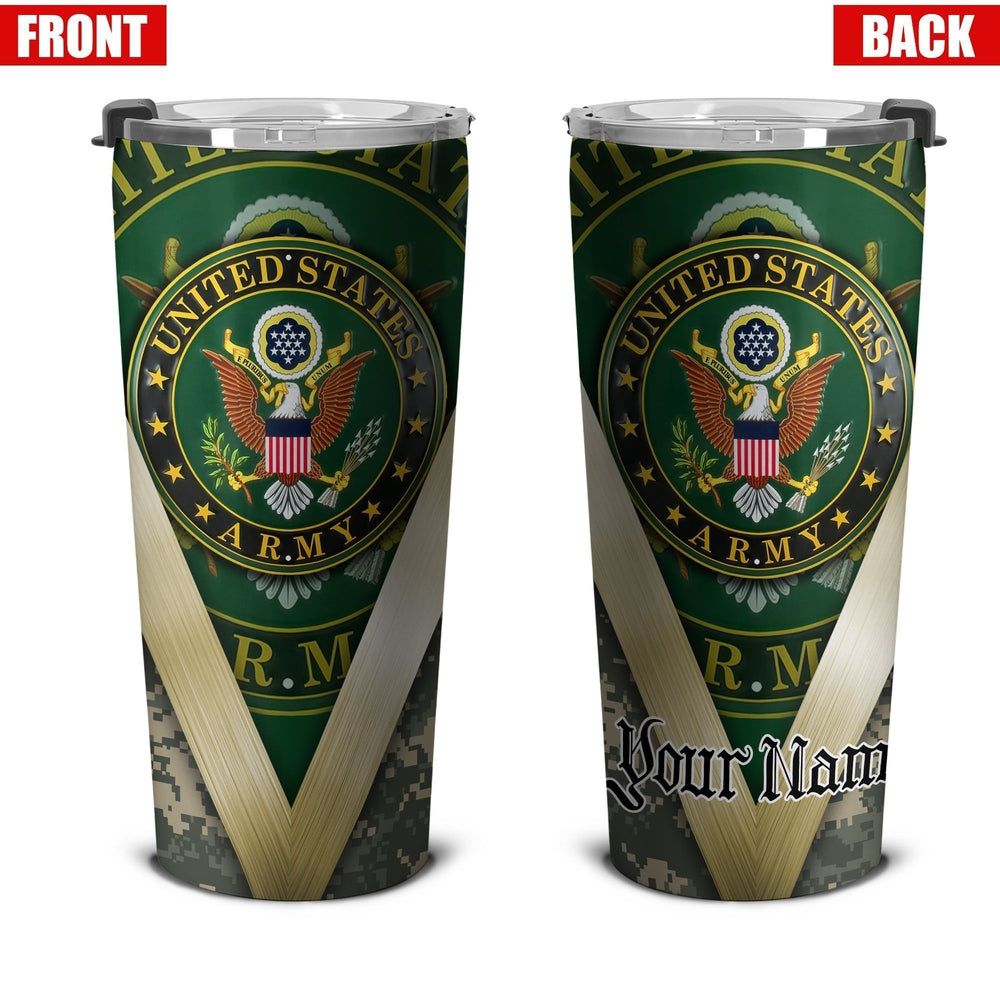 Personalized US Army Custom Tumbler Stainless Steel - Gearcarcover - 4