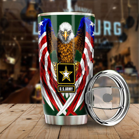 Personalized US Army Tumbler Stainless Steel - Gearcarcover - 2
