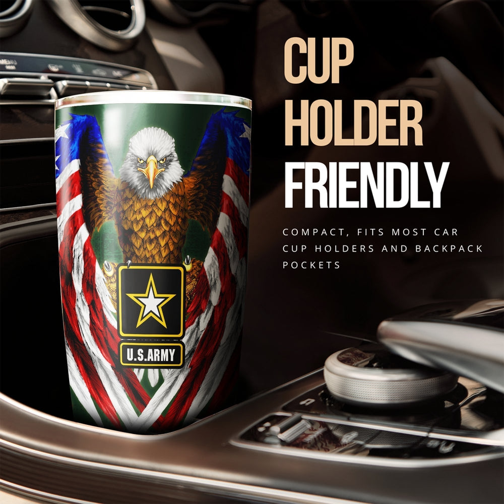 Personalized US Army Tumbler Stainless Steel - Gearcarcover - 3