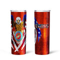 Personalized US Marine Corps Tall Glitter Tumbler - Gearcarcover - 5