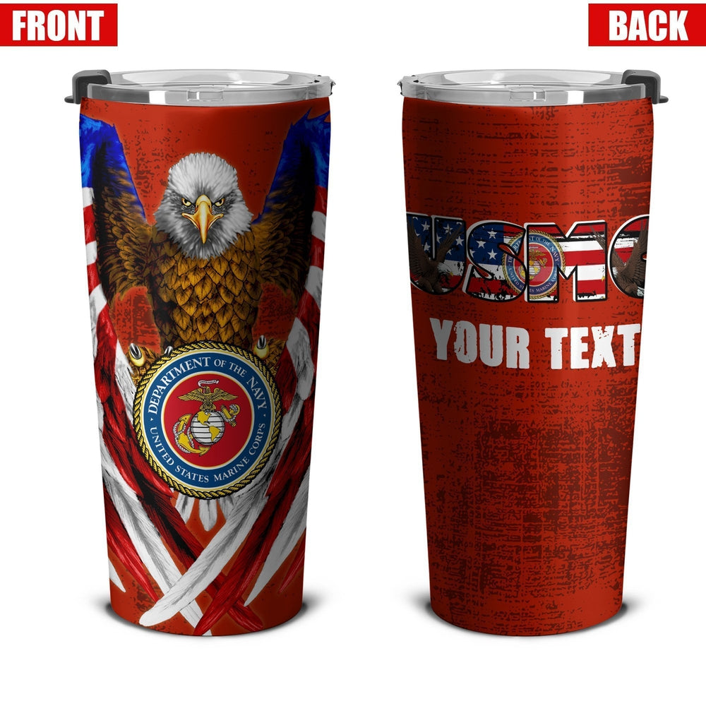 Personalized US Marine Corps Tumbler Stainless Steel - Gearcarcover - 4