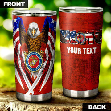 Personalized US Marine Corps Tumbler Stainless Steel - Gearcarcover - 1