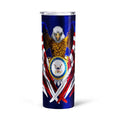 Personalized US Navy Tall Glitter Tumbler - Gearcarcover - 4