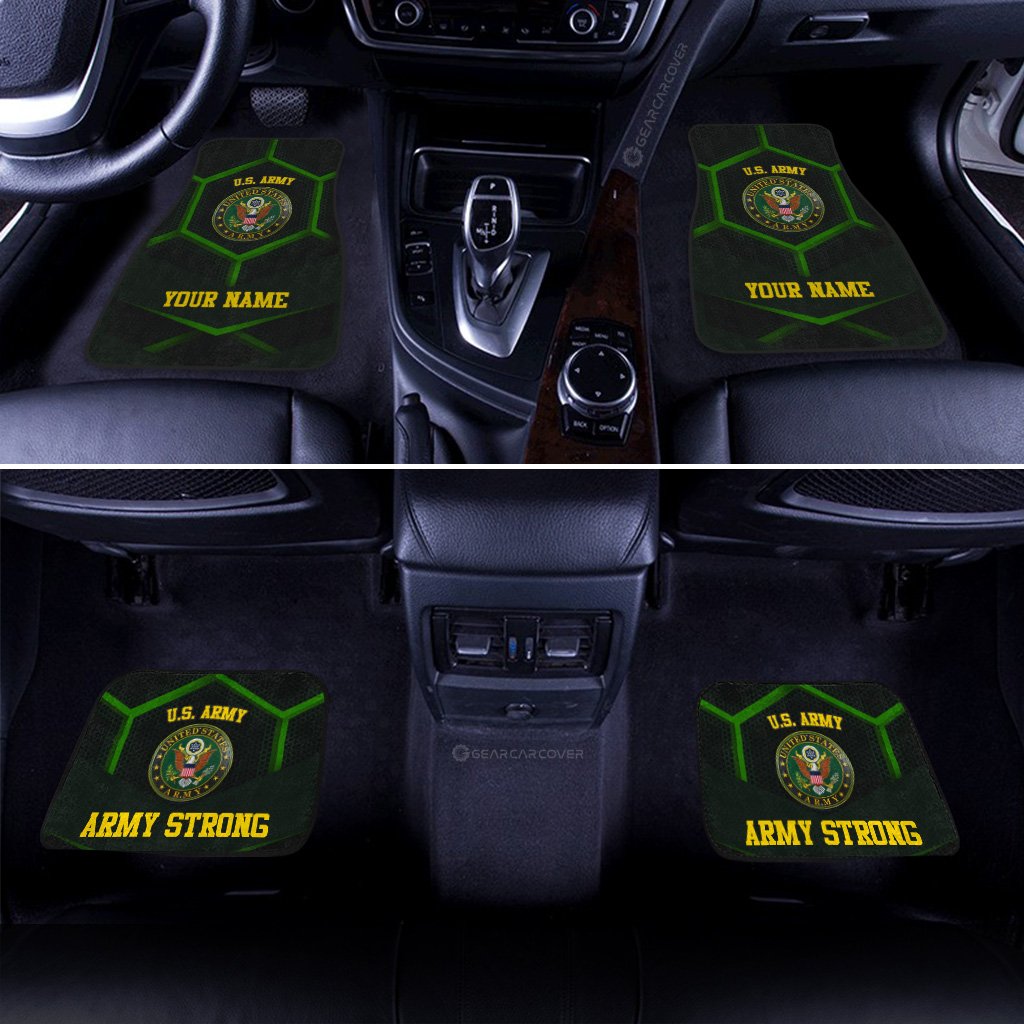Personalized U.S Army Car Floor Mats Customized Name US Military Car Accessories - Gearcarcover - 3