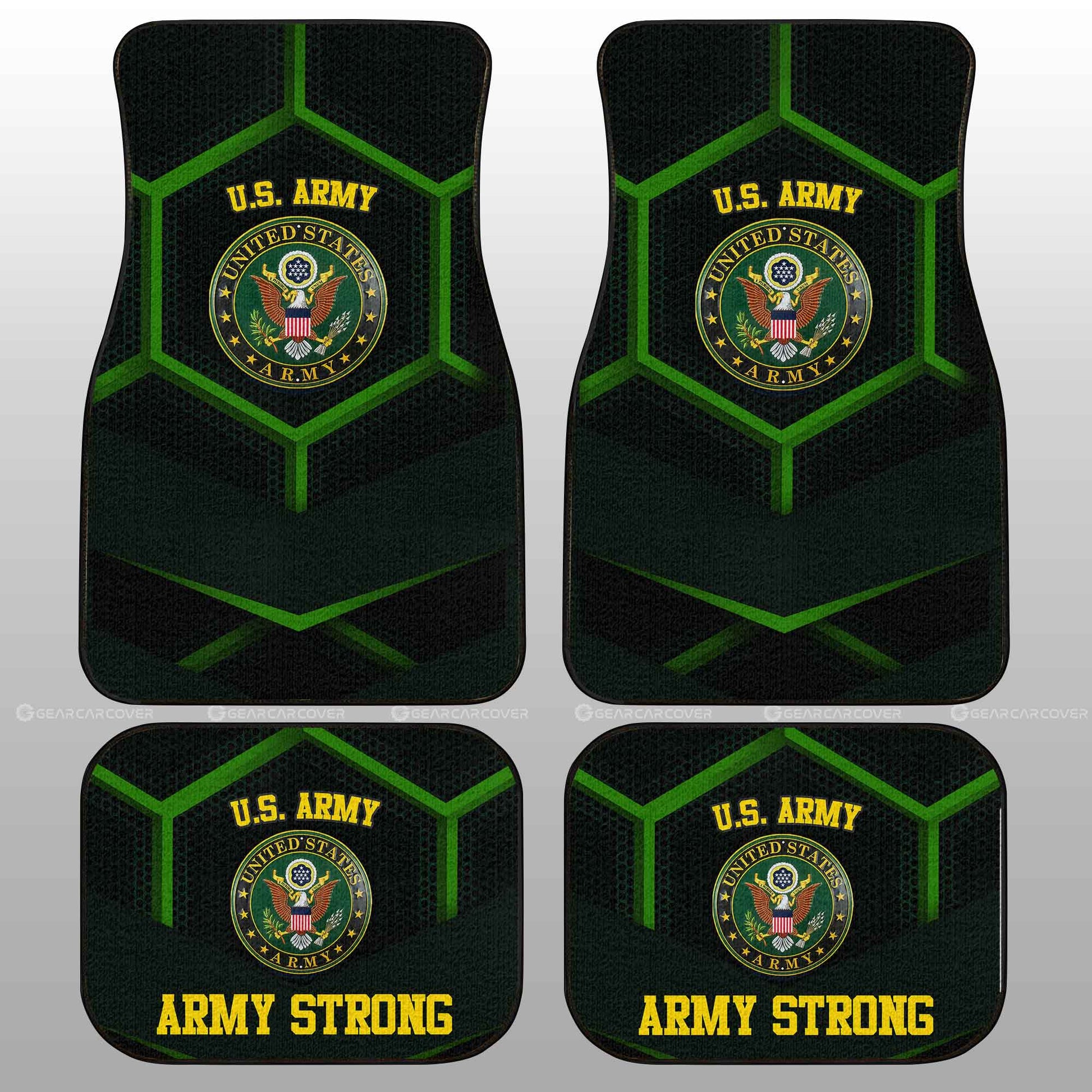 Personalized U.S Army Car Floor Mats Customized Name US Military Car Accessories - Gearcarcover - 5