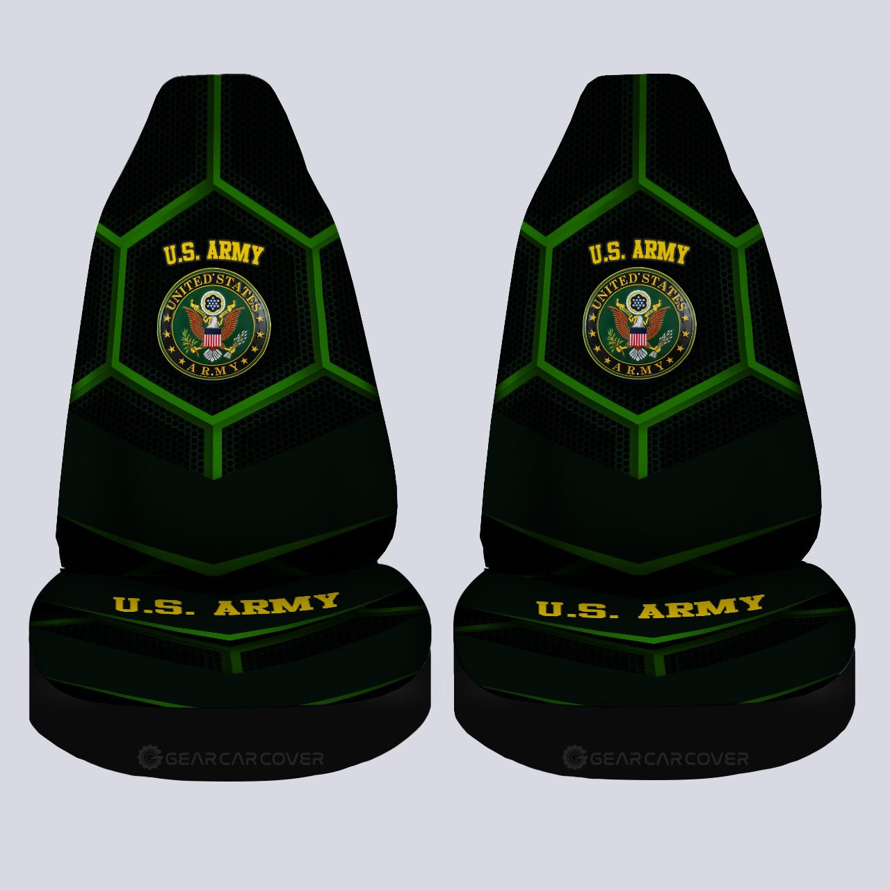 Personalized U.S Army Car Seat Covers Customized Name US Military Car Accessories - Gearcarcover - 5
