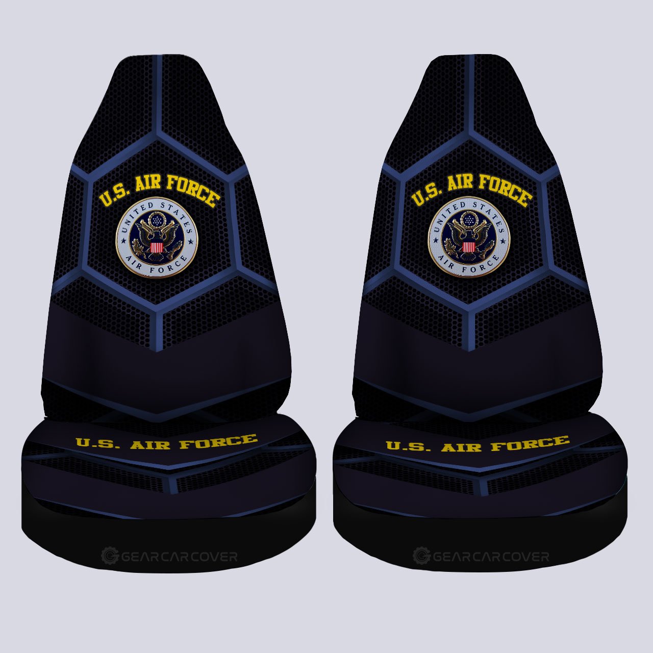 Personalized U.S. Air Force Military Car Seat Covers Custom Name Car Accessories - Gearcarcover - 5